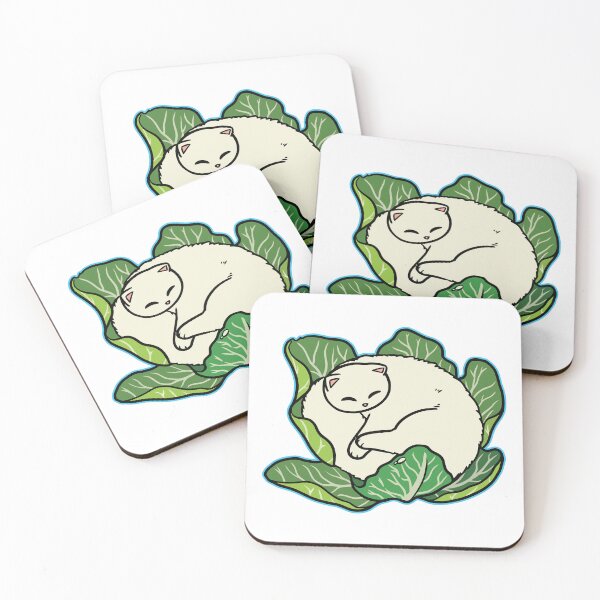 Item preview, Adorable White Kitten Nestled in Cabbage designed and sold by gengyut.