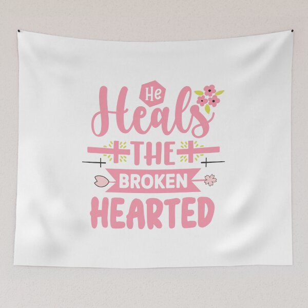 Item preview, He Heals The Broken Hearted Shirt – Christian Encouragement Faith Quote | Religious Bible Inspired Design designed and sold by AnnCraftsPH.