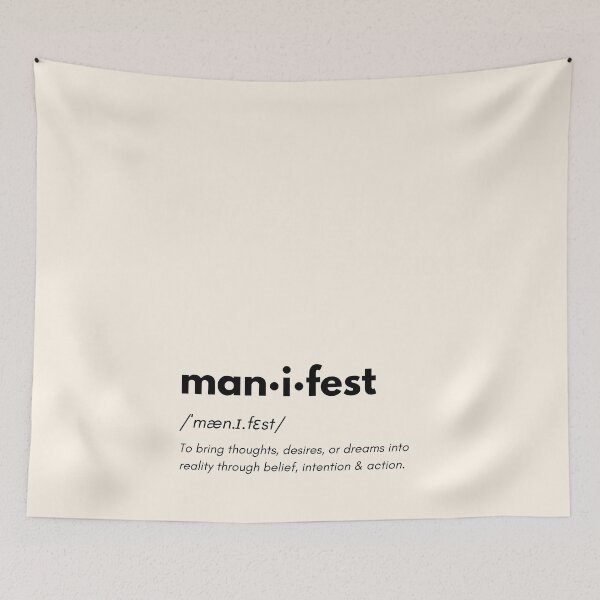 Item preview, Minimalist manifestation poster in dictionary style designed and sold by PrintCessStudio.