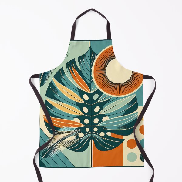 Item preview, Geometric Monstera Leaf with Sun Circle designed and sold by InkSmithery.