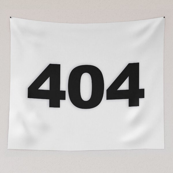 Item preview, 404 — Black Minimal Bold Type Statement designed and sold by WORDPAUSE.