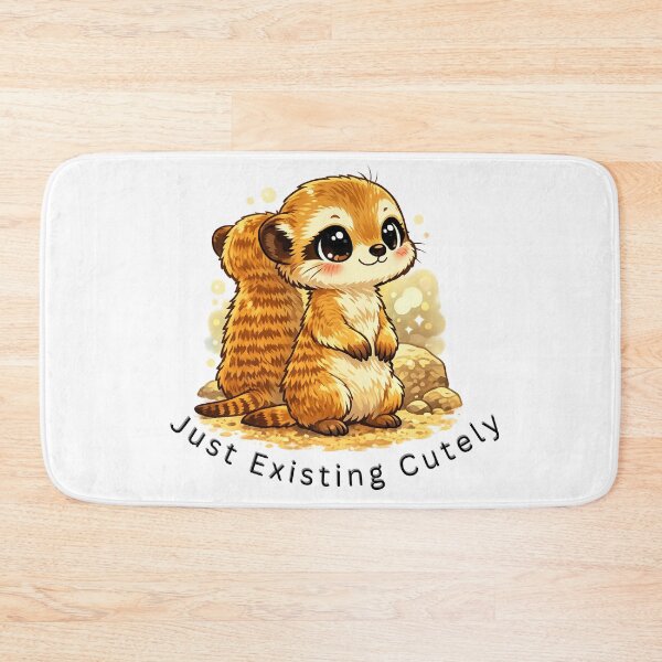 Item preview, Just Existing Cutely – Chibi Meerkat Aesthetic Cute Animal Illustration designed and sold by ChaosCritters.
