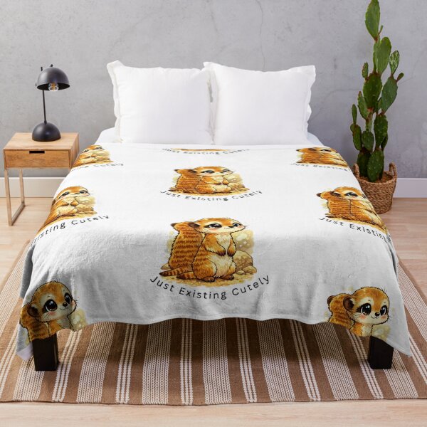 Item preview, Just Existing Cutely – Chibi Meerkat Aesthetic Cute Animal Illustration designed and sold by ChaosCritters.
