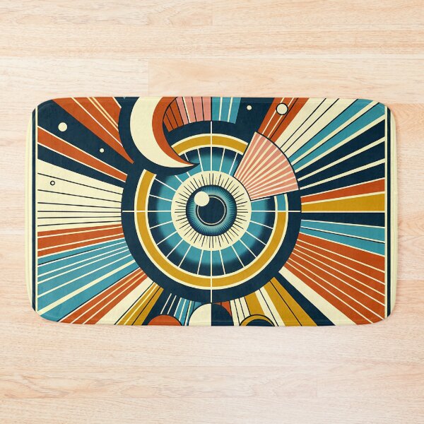 Item preview, Geometric Eye with Crescent Moon Rays designed and sold by InkSmithery.