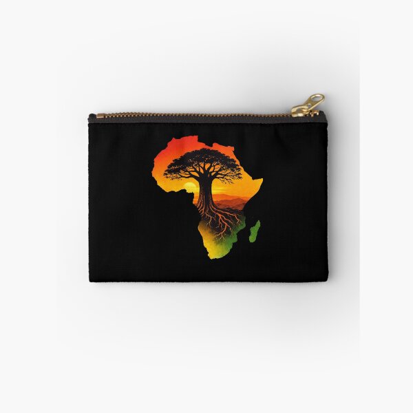 Item preview, Africa Map With Baobab Tree Roots Symbol designed and sold by Myra365Art.
