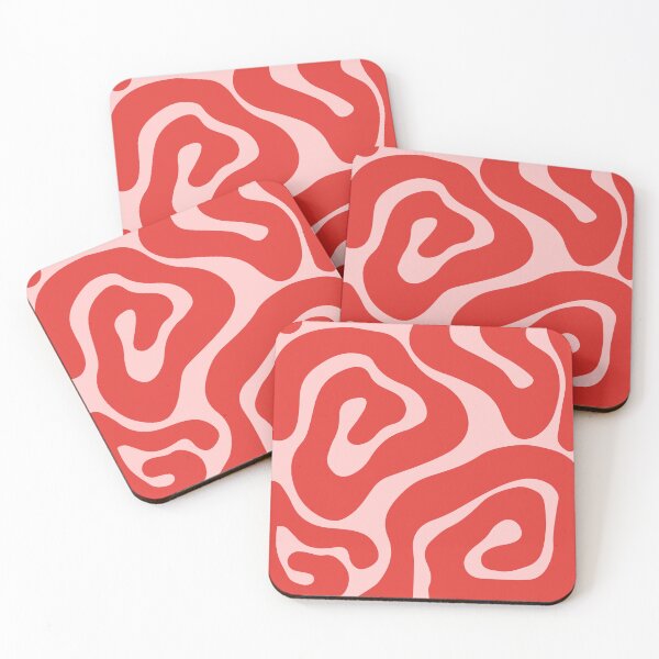 Item preview, Matisse style with red organic forms designed and sold by PrintCessStudio.