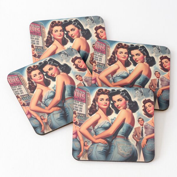 Artikelvorschau, Vintage Jeans Pin-up entworfen und verkauft von PulpVintage.