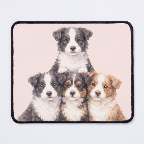 Item preview, Forever Loved – Cute Border Collie Puppies Watercolour designed and sold by inspired-works.