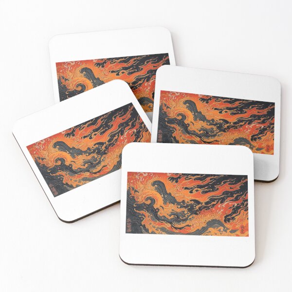 Item preview, Eternal Blaze: Japanese Ukiyo-e Style Abstract Fire designed and sold by solalink.