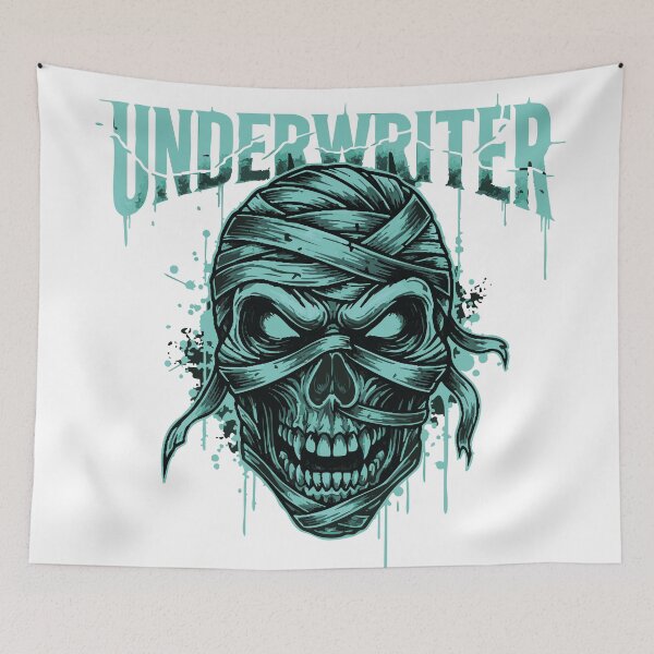 Item preview, Underwriter Skull Street Art designed and sold by Ahmedmego.