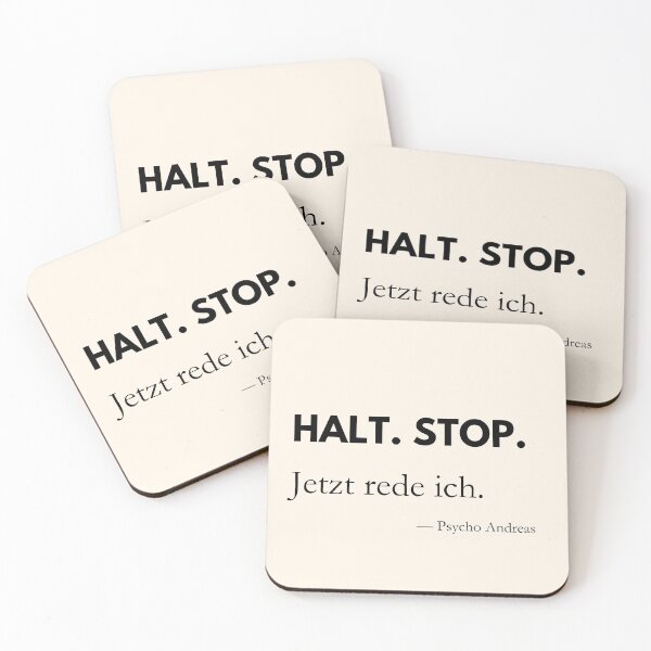 Item preview, Hold on, stop! Now I'm talking – Wife Swap quote from Psycho Andreas designed and sold by PrintCessStudio.