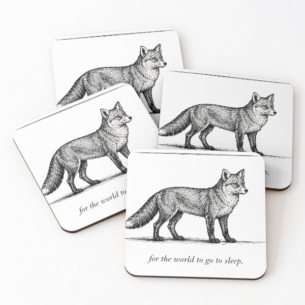 Item preview, The Fox Waits – Minimalist Observant Animal Design designed and sold by bazstees54.
