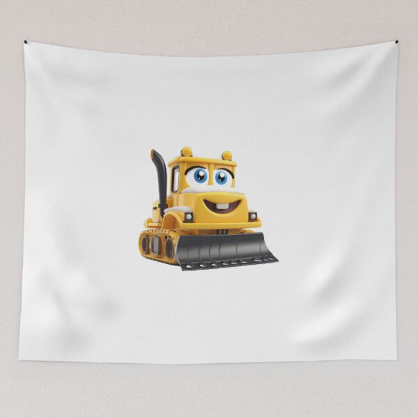 Item preview, Happy Kawaii Bulldozer – Children's Construction Machine designed and sold by MuninosShop.