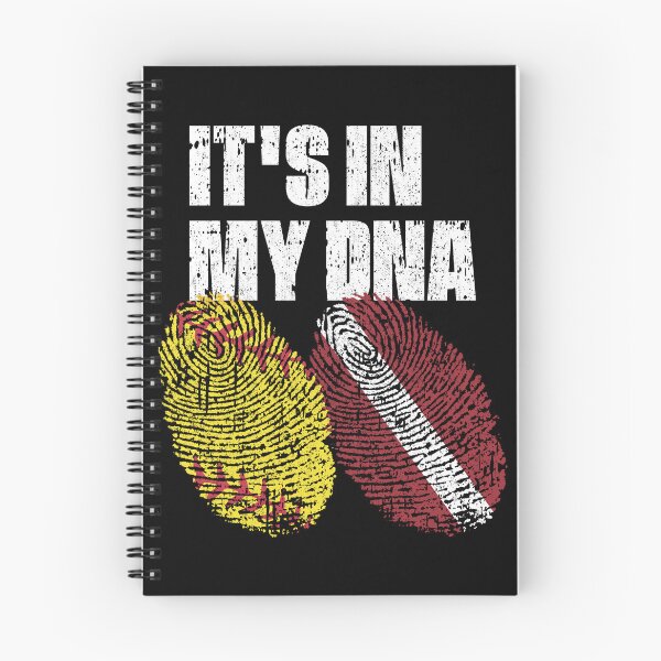 Item preview, IT'S IN MY DNA Softball - latvia Flag Fingerprint  designed and sold by CosmoKitsch.