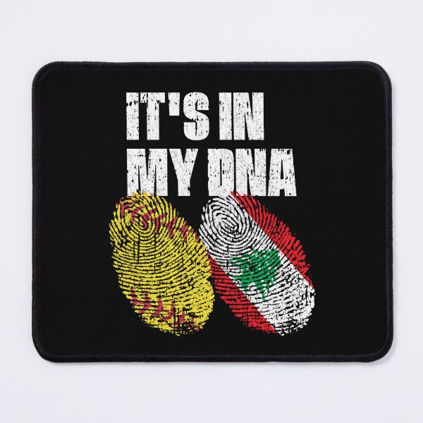Item preview, IT'S IN MY DNA Softball - Lebanon Flag Fingerprint  designed and sold by CosmoKitsch.