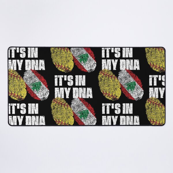 Item preview, IT'S IN MY DNA Softball - Lebanon Flag Fingerprint  designed and sold by CosmoKitsch.