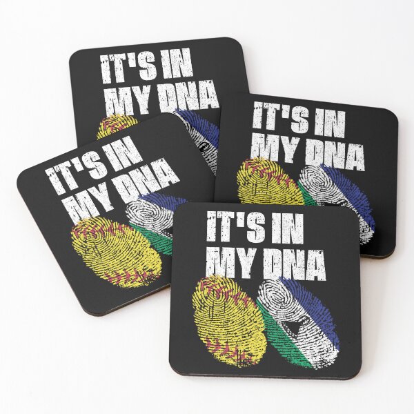 Item preview, IT'S IN MY DNA Softball - Lesotho Flag Fingerprint  designed and sold by CosmoKitsch.