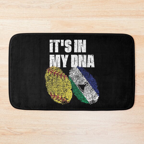 Item preview, IT'S IN MY DNA Softball - Lesotho Flag Fingerprint designed and sold by CosmoKitsch.