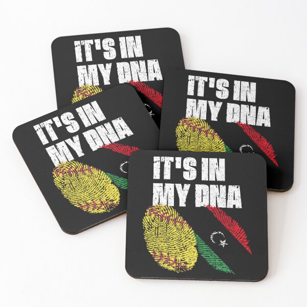 Item preview, IT'S IN MY DNA Softball - Libya Flag Fingerprint  designed and sold by CosmoKitsch.