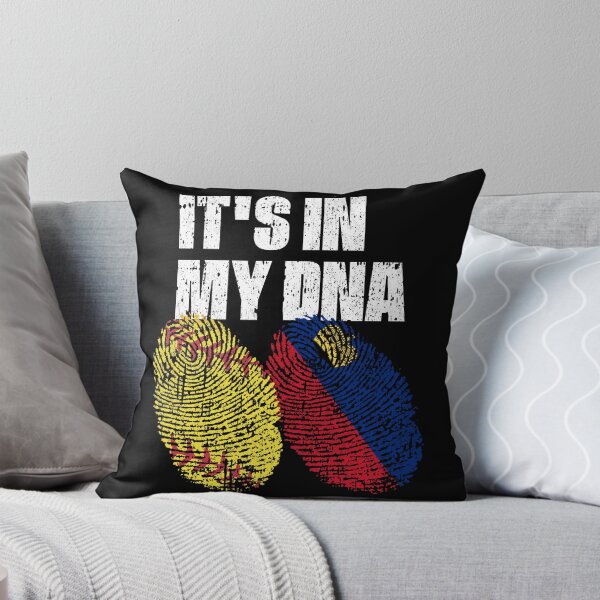 Item preview, IT'S IN MY DNA Softball - Liechtenstein Flag Fingerprint  designed and sold by CosmoKitsch.