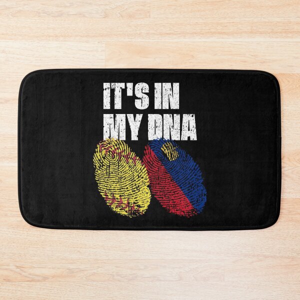 Item preview, IT'S IN MY DNA Softball - Liechtenstein Flag Fingerprint  designed and sold by CosmoKitsch.