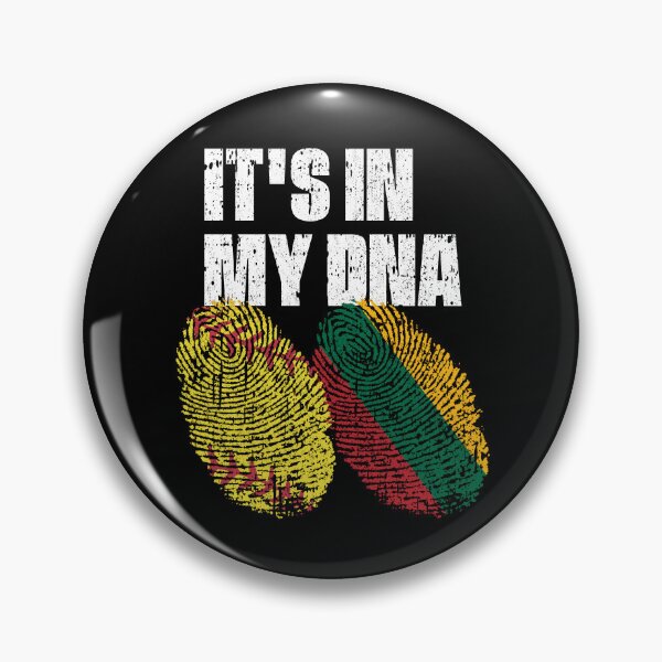 Item preview, IT'S IN MY DNA Softball - Lithuania Flag Fingerprint  designed and sold by CosmoKitsch.