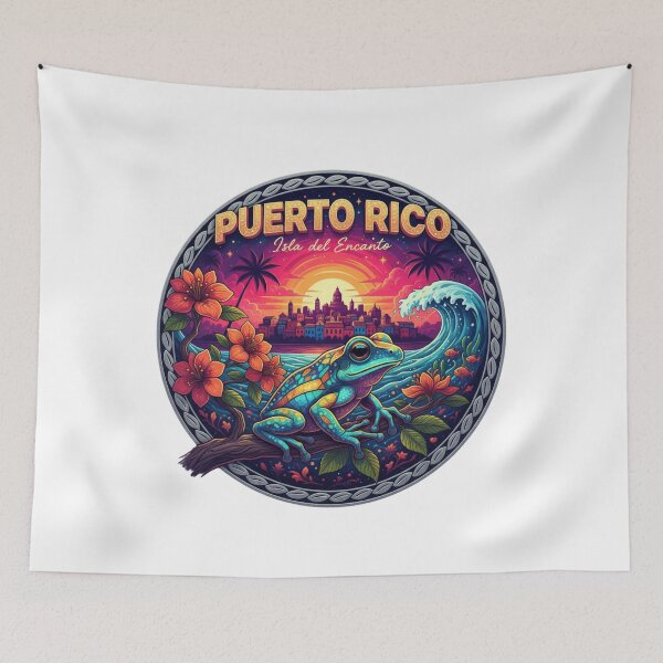 Item preview, Puerto Rico Coquí Sunset | Isla Del Encanto Tropical Heritage designed and sold by Wear Sculpt.