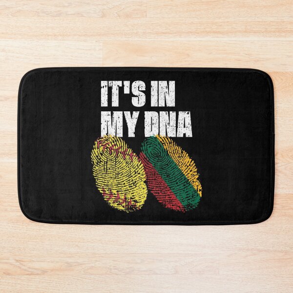 Item preview, IT'S IN MY DNA Softball - Lithuania Flag Fingerprint  designed and sold by CosmoKitsch.