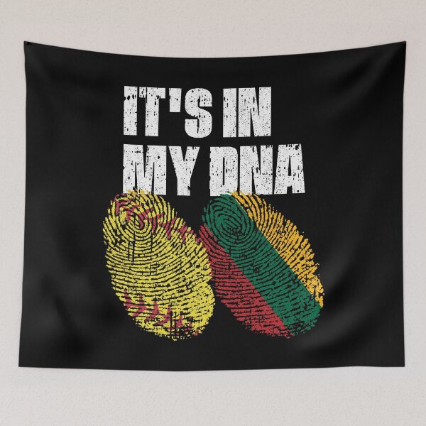 Item preview, IT'S IN MY DNA Softball - Lithuania Flag Fingerprint  designed and sold by CosmoKitsch.