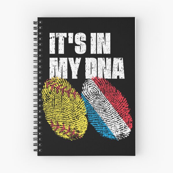 Item preview, IT'S IN MY DNA Softball - Luxembourg Flag Fingerprint  designed and sold by CosmoKitsch.