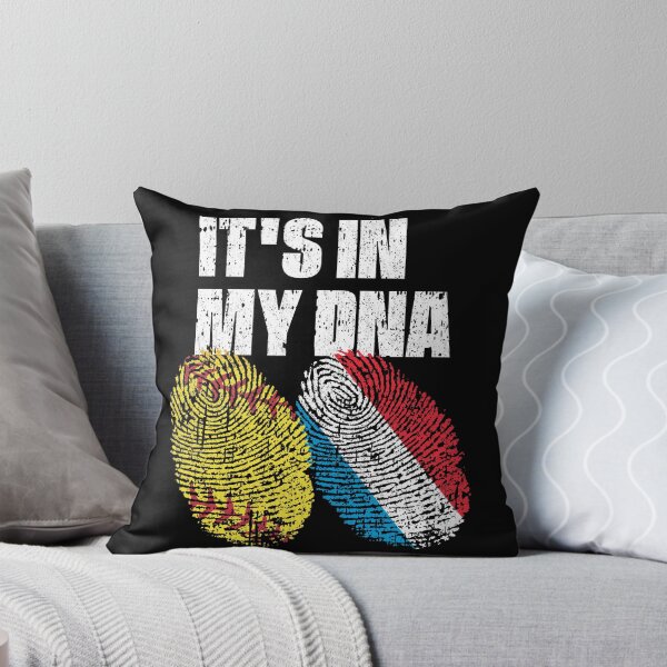Item preview, IT'S IN MY DNA Softball - Luxembourg Flag Fingerprint  designed and sold by CosmoKitsch.