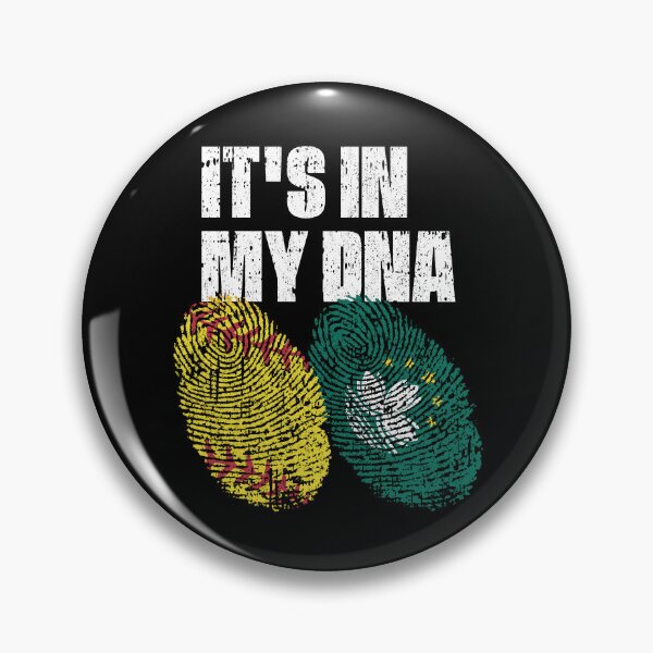 Item preview, IT'S IN MY DNA Softball - Macau Flag Fingerprint  designed and sold by CosmoKitsch.
