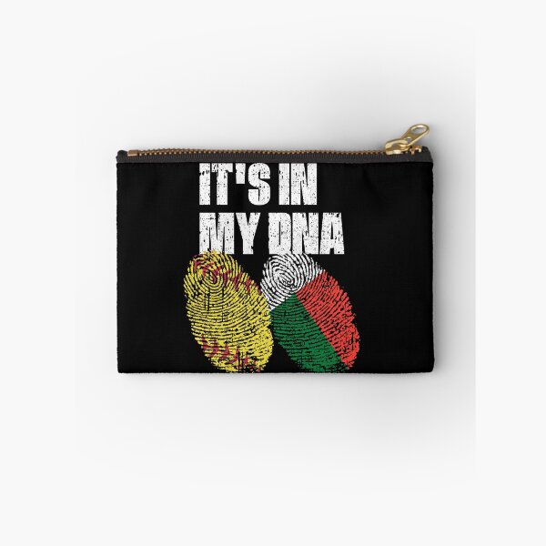 Item preview, IT'S IN MY DNA Softball - Madagascar Flag Fingerprint  designed and sold by CosmoKitsch.