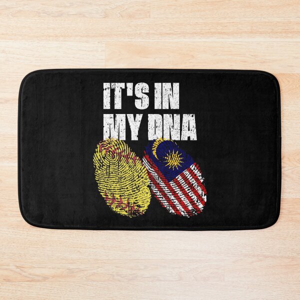 Item preview, IT'S IN MY DNA Softball - Malaysia Flag Fingerprint  designed and sold by CosmoKitsch.