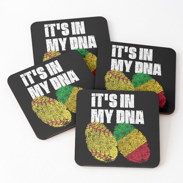 Item preview, IT'S IN MY DNA Softball - Mali Flag Fingerprint  designed and sold by CosmoKitsch.