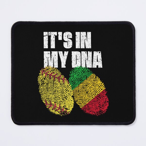 Item preview, IT'S IN MY DNA Softball - Mali Flag Fingerprint designed and sold by CosmoKitsch.