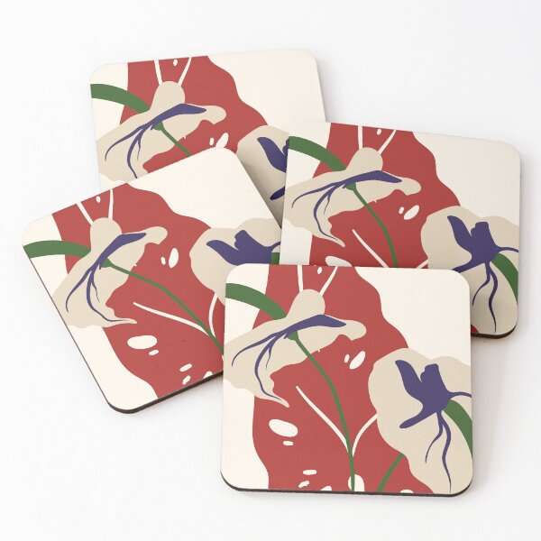 Item preview, Botanical abstraction – Modern design of an anthurium plant designed and sold by PrintCessStudio.