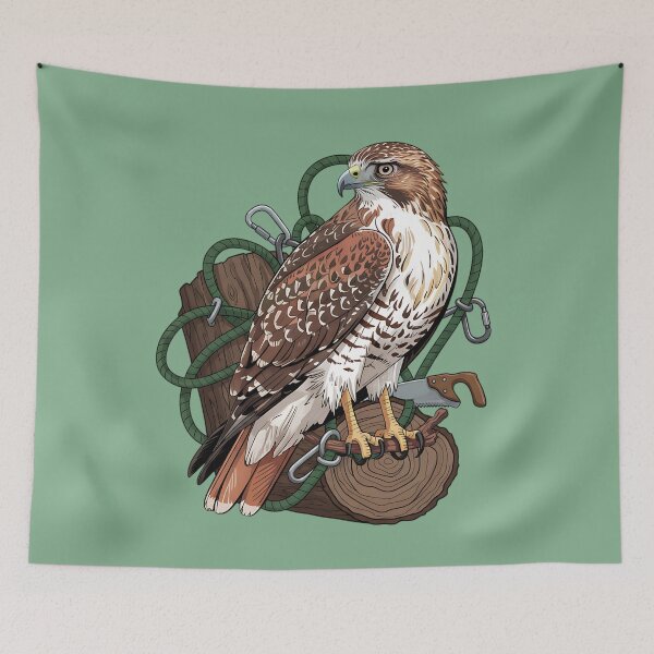 Item preview, Arborist Hawk Outdoor Heritage Art designed and sold by BirdsnStuff.