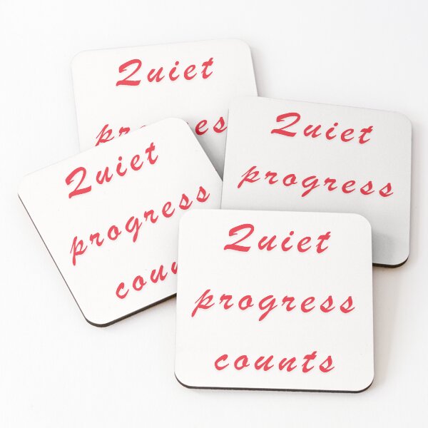 Item preview, Quiet Progress Counts Quote – Calm Growth Minimal Typography designed and sold by designbymahi.