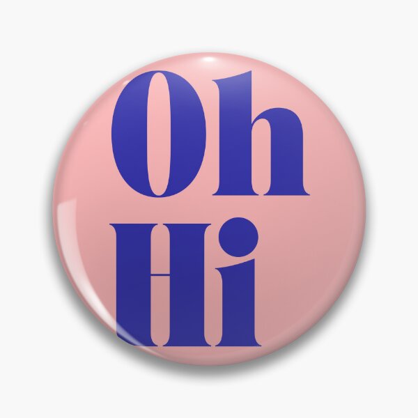 Item preview, Oh Hi – Modern typography design in blue and pink designed and sold by PrintCessStudio.