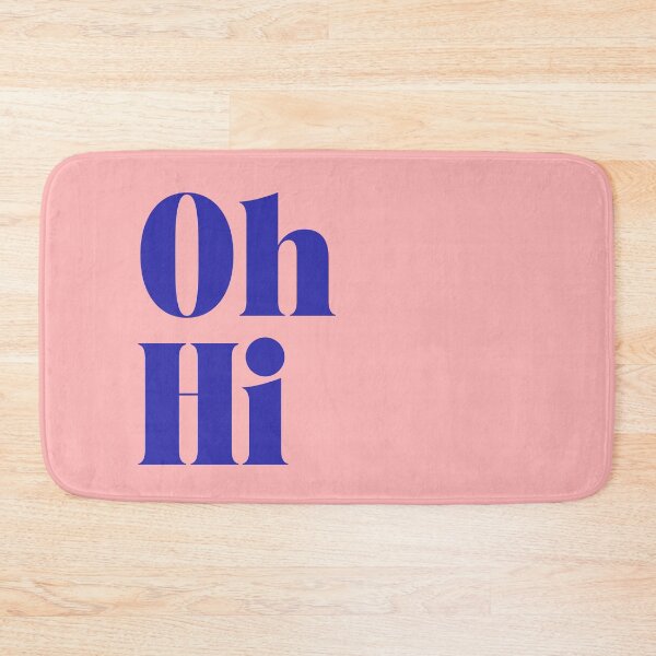 Item preview, Oh Hi – Modern typography design in blue and pink designed and sold by PrintCessStudio.