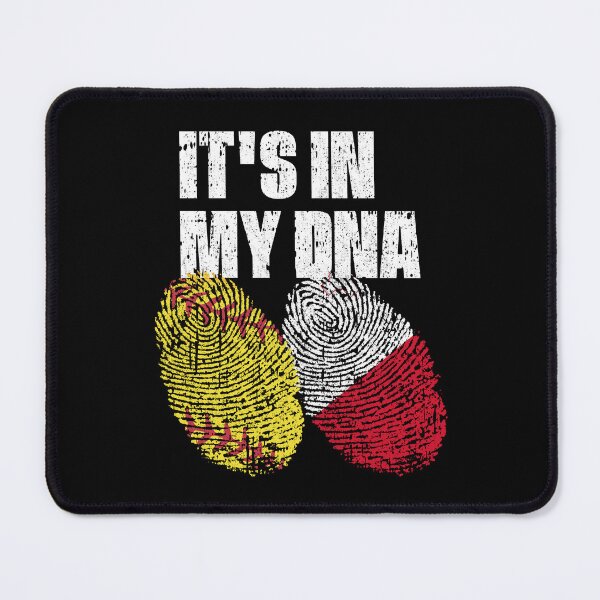 Item preview, IT'S IN MY DNA Softball - Malta Flag Fingerprint  designed and sold by CosmoKitsch.