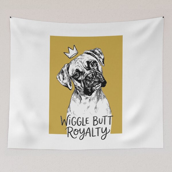 Item preview, The Wiggle King - Boxer Dog designed and sold by bapupa.