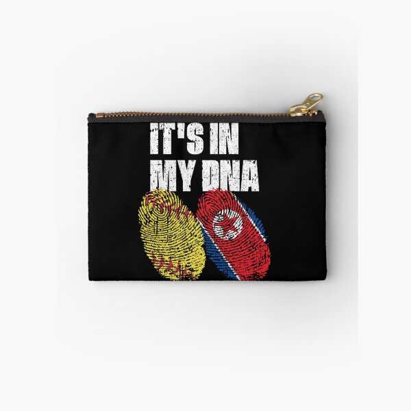 Item preview, IT'S IN MY DNA Softball - North Korea Flag Fingerprint  designed and sold by CosmoKitsch.
