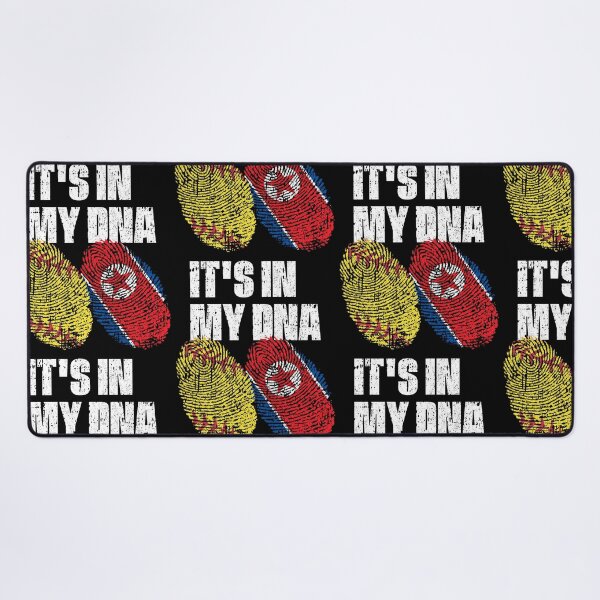 Item preview, IT'S IN MY DNA Softball - North Korea Flag Fingerprint  designed and sold by CosmoKitsch.