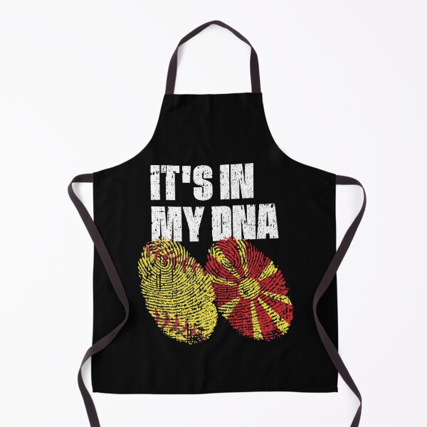 Item preview, IT'S IN MY DNA Softball - North Macedonia Flag Fingerprint designed and sold by CosmoKitsch.