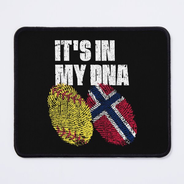 Item preview, IT'S IN MY DNA Softball - Norway Flag Fingerprint designed and sold by CosmoKitsch.