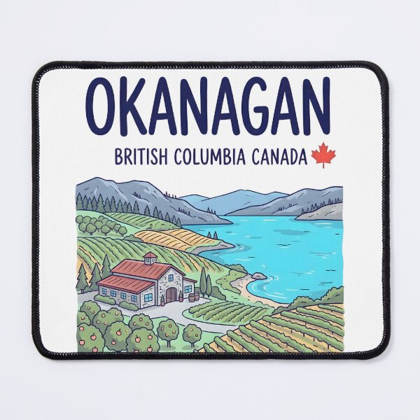 Item preview, Okanagan BC Canada Colorful Cute Landscape Orchard designed and sold by HowToCanadian.