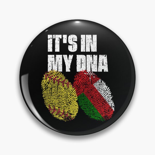 Item preview, IT'S IN MY DNA Softball - Oman Flag Fingerprint  designed and sold by CosmoKitsch.