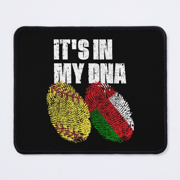 Item preview, IT'S IN MY DNA Softball - Oman Flag Fingerprint designed and sold by CosmoKitsch.